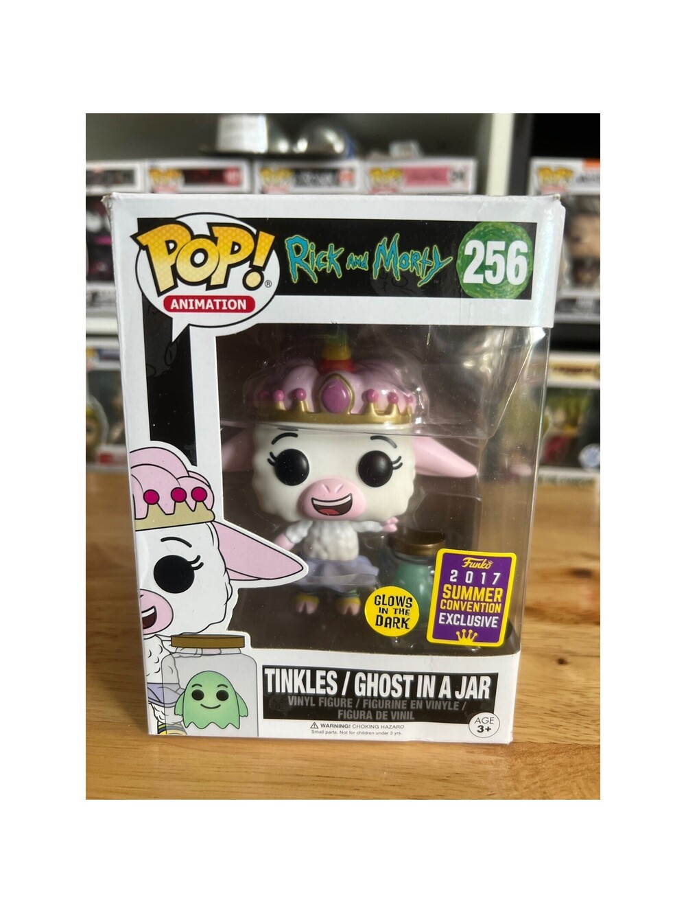 VAULTED LE EXC GLOW Tinkles & Ghost in a Jar Funko Pop #256 Rick Morty Animation